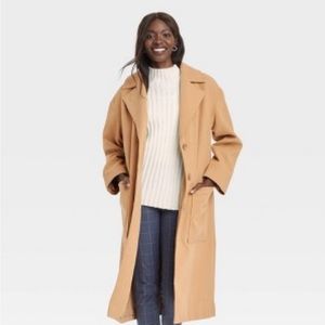Women’s relax fit top overcoat - tan - a new day brand from target. Size medium.